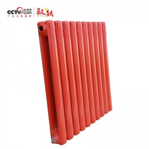 山东驭能暖通散热器厂家/红色10柱钢制暖气片，60*30家用暖气片销售