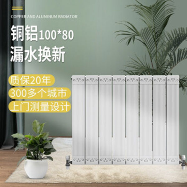 京鼎暖氣片家用水暖銅鋁復合明裝壁掛式定制采暖100*80